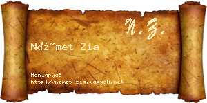 Német Zia névjegykártya
